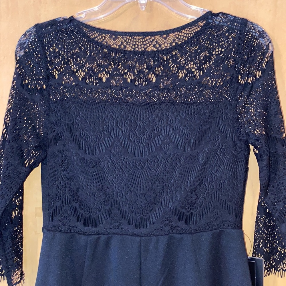 Express black dress with lace back size 4.  NWT